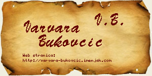Varvara Bukovčić vizit kartica